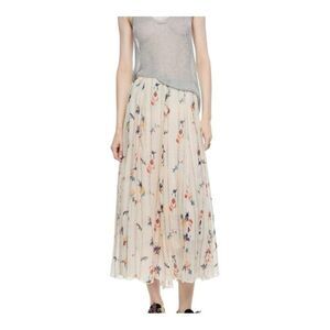 Unbranded Women's Cream and Pink Skirt